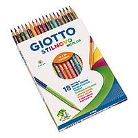 Карандаши цветные Giotto Stilnovo Bicolor двусторонние 18 шт, 36 цветов (8000825004551)