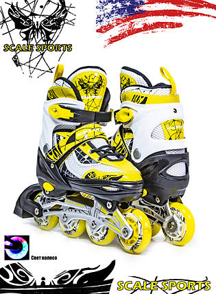 Ролики Scale Sports LF 967 Жовті, розмір 38-41, фото 2