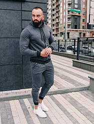 Чоловічий спортивний костюм без бренду сірий