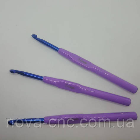 Гачки для в'язання алюмінієві з пластмасовою ручкою 4,5 мм, фото 1