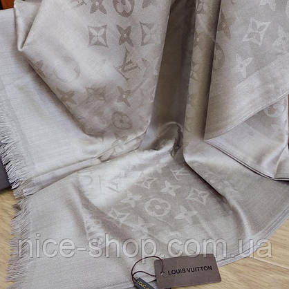 Палантин Louis Vuitton темний беж, фото 3