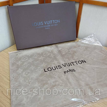 Палантин Louis Vuitton темний беж, фото 6