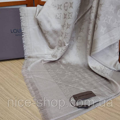 Палантин Louis Vuitton темний беж, фото 4