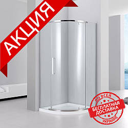 Душова кабіна Dusel А-1105, 90х90х190, двері двостулкові, скло прозоре