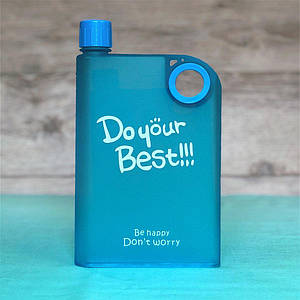 Пляшка для води "Будь-краще" зелена 375 мл 16097-3 Блакитний