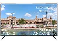 Функциональный Телевизор Liberton 52" Smart-TV/DVB-T2/USB Android 13.0.0 АДАПТИВНЫЙ 4К/UHD