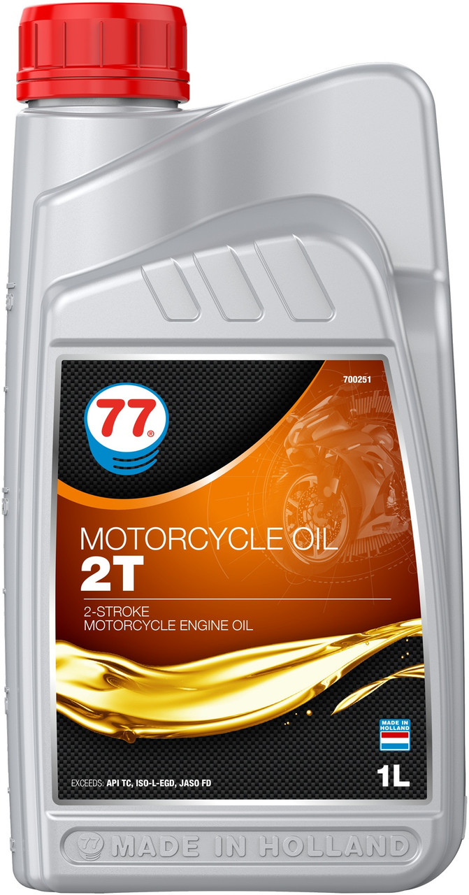 77 MOTORCYCLE OIL 2T (кан. 1л), фото 1