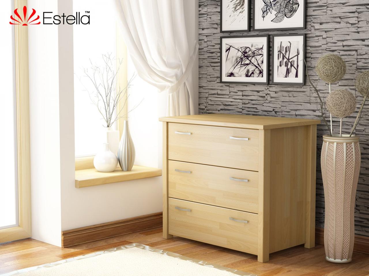 Комод із натурального дерева (бука) для зберігання речей у спальній кімнаті Тесса 102 Щит, фото 1