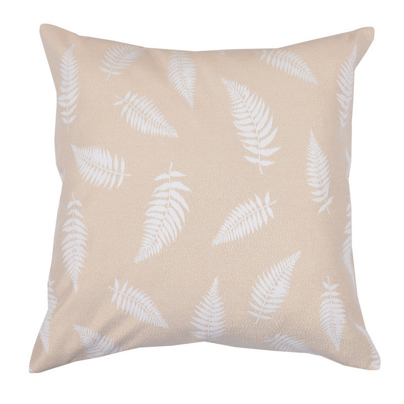 Наволочка новорічна Листя беж 45*45 см двостороння, фото 1