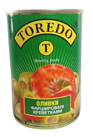 Оливки фаршеровані креветкою "Toredo" 280 г