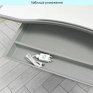 Регульована парта зі стільчиком BAMBI M 4428-11 сірий з ящиком і підставкою для книг, фото 6