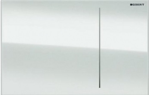 Смывная клавиша Geberit Sigma70, двойной смыв,стекло белое