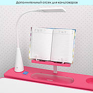 Регульована парта зі стільчиком BAMBI M 4428-8 рожевий з ящиком і підставкою для книг, фото 9