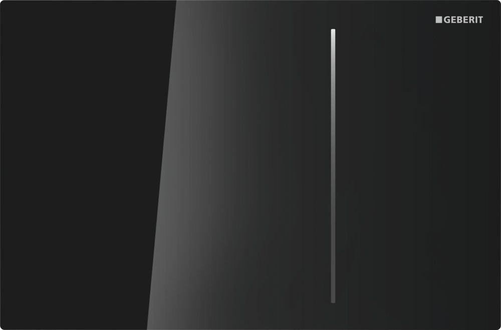 Змивна клавіша Geberit Sigma70, подвійний змив, скло чорне