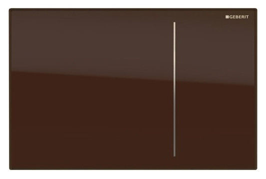 Змивна клавіша Geberit Sigma70 подвійний змив скло каштанове