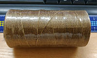 Нитка вощеная плоская 0,8 мм S013 260 м 150D светло-коричневый нить для шитья кожи (4556)