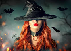Фото листівка "Відьма в капелюсі"