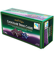 Шоколад Черный с Начинкой Maitre Truffout Chocolate Thins Cassis черная смородина 200 г Австрия (опт 5 шт)