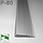 Плоский алюмінієвий плінтус для підлоги Sintezal P-60, 60х10х2500мм. Анодований, фото 6