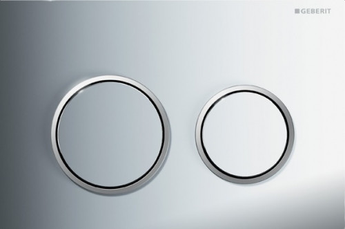 Змивна клавіша Geberit Omega 20 пластик матовий хром / матовий хром / матовий хром