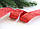 Стрічка блискуча новорічна 3,8" Метал ", червона, рулон 45 метрів, фото 5