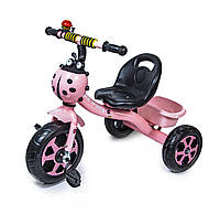 Детский трехколесный металлический велосипед Scale Spors для детей от 2-х лет. Розовый цвет