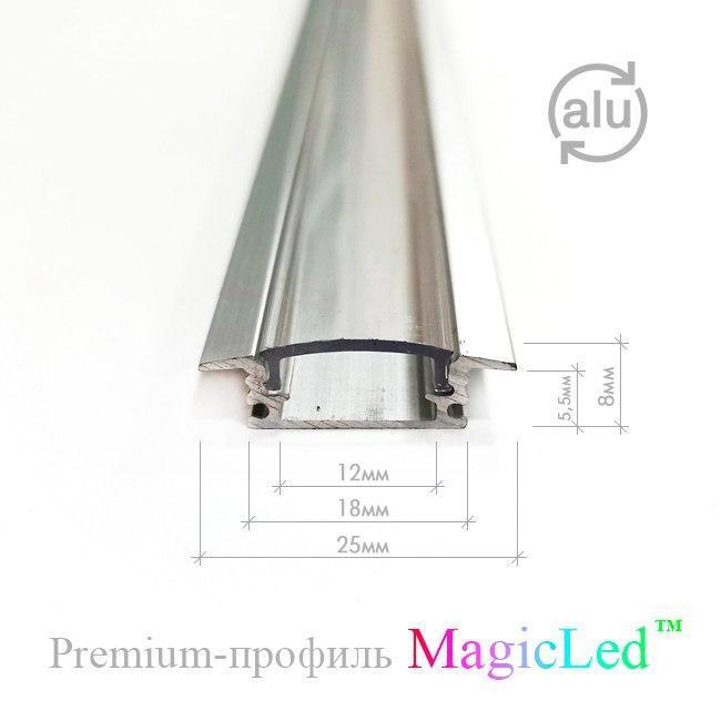 Алюминиевый врезной профиль для светодиодной ленты №2 - фото 3 - id-p1262351727