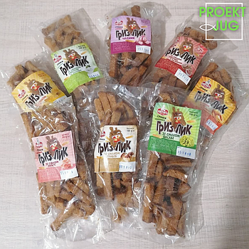 Сухарі — грінки "Гризлик" Асорті ящик 1 кг (фасування по 100 грамів)