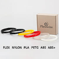 Пластик для 3D принтера 1,75 пробники 6 шт (flex, nylon, pla, petg, abs, abs+) 20 м кожен