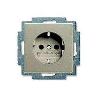 Розетка з заземленням шампань ABB Busch Jaeger Basic55 (20 EUC-93-507)