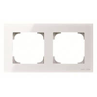 Рамка 2-а ABB Niessen Sky біле скло (8572 CB)