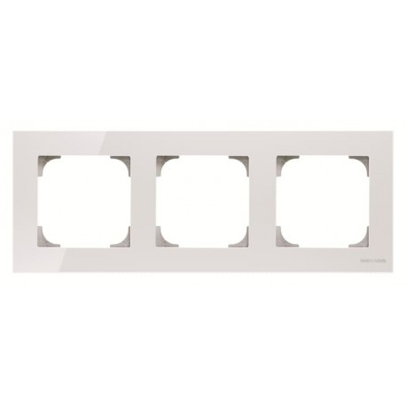 Рамка 3-а ABB Niessen Sky біле скло (8573 CB)