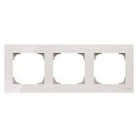 Рамка 3-а ABB Niessen Sky біле скло (8573 CB)