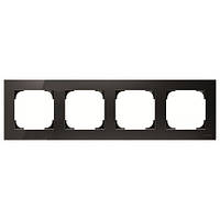 Рамка 4-а ABB Niessen Sky чорне скло (8574 CN)
