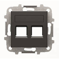 Накладка розетки комп'ютерної RJ45 ABB Niessen Sky чорний оксамит (8518.2 NS)