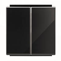 Накладка вимикача 2-кл. ABB Niessen Sky чорне скло (8511 CN)