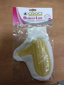 Рукавичка масажна, гума/текстиль, 240х17мм,