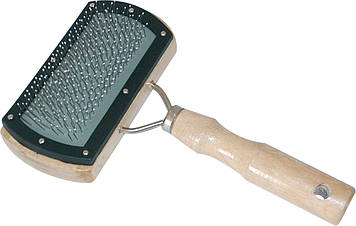 Пуходерка дерев'яна з напиленням, 10,5х18см