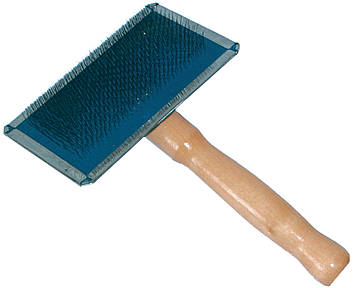 Пуходерка з дер. ручкою міні, 6х4,5 см