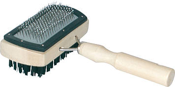 Пуходерка-щітка дерев'яна з напиленням, 10,5х18см