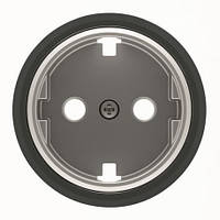 Накладка розетки Schuko ABB Niessen Skymoon чорне скло (8688.9 CN)