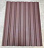 Профнактил для забору шоколад Матовий ПС-20, товщина 0,40 мм; висота 2 метри ширина 1,16 м, фото 3