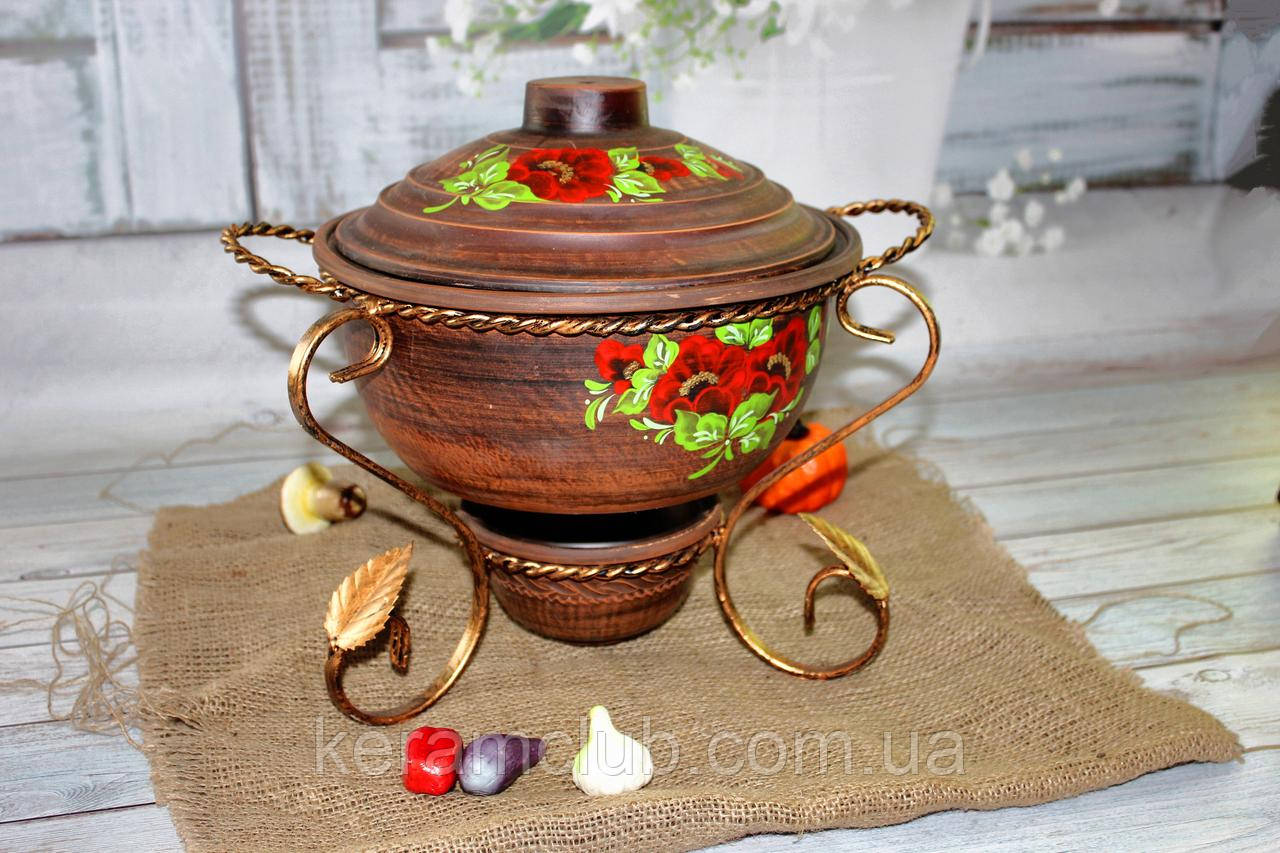 Садж малюваний для подавання м'ясних страв "КерамКлуп" V 4 л