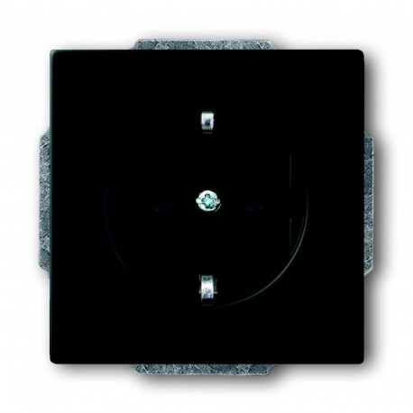 Розетка з заземленням чорний бархатАВВ Busch Jaeger Future 20 (EUC-885)