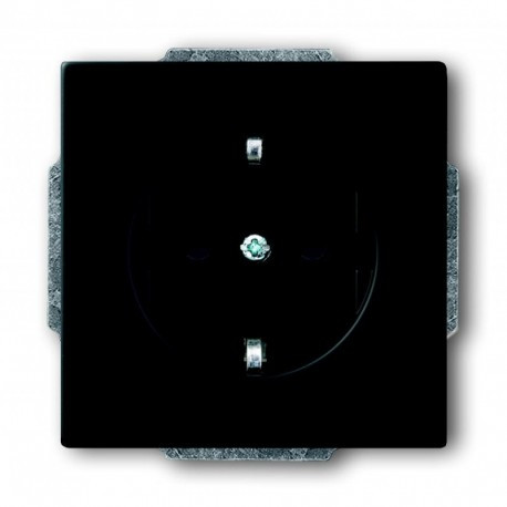 Розетка з шторками чорний бархатАВВ Busch Jaeger Future 20 (EUCKS-885)