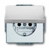 Розетка з заземленням сріблясто-алюмінієвий ABB Busch Jaeger Future (20 EUK-83)