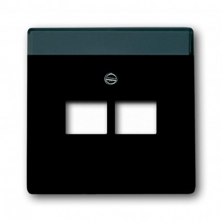 Панель лицевая 2-ная RJ-45 черный бархат ABB Busch Jaeger future linear (1803-02-885)