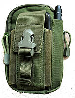 Сумка тактична поясна EDC Molle (барсетка, аптечка) оливкова S000088