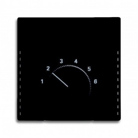 Лицьова Панель терморегулятора чорний оксамит ABB Busch Jaeger future linear (1794-885)