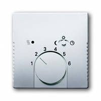 Лицьова Панель терморегулятора з перекл. сріблясто-алюмінієвий ABB Busch Jaeger future linear (1795-83)